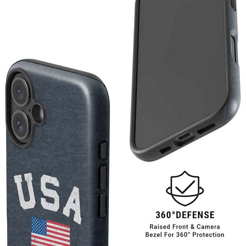 USA with American Flag iPhone 16 Magsafe Impact Case